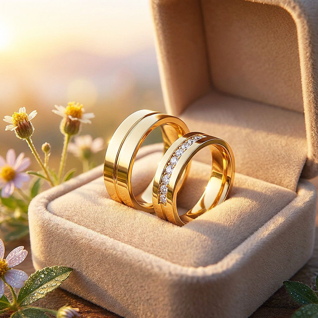 Adoration | Grooved and Channel-Set Wedding Band