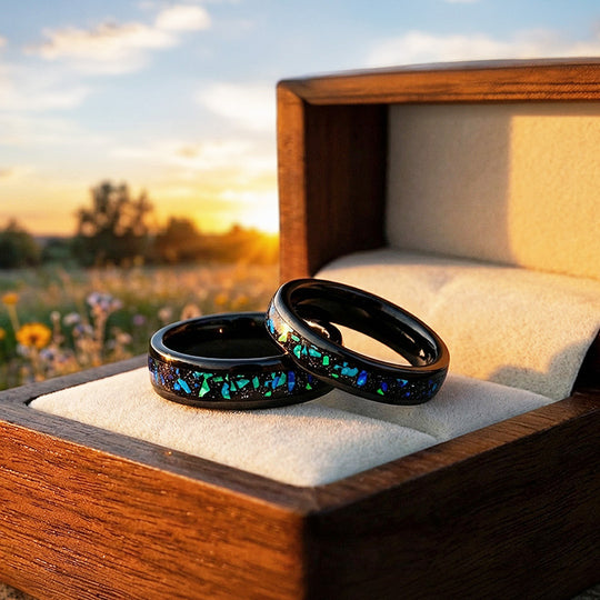 Avatar | Tungsten Couple Rings | Black Wedding Bands - Ring | Singapore Jewellery, Wedding Rings &amp; Gifts | Same Day Delivery | Tiara.com.sg