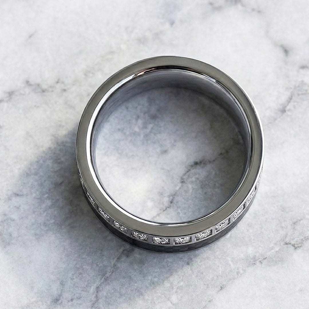 Bentley Carbon Fiber Tungsten Carbide Ring