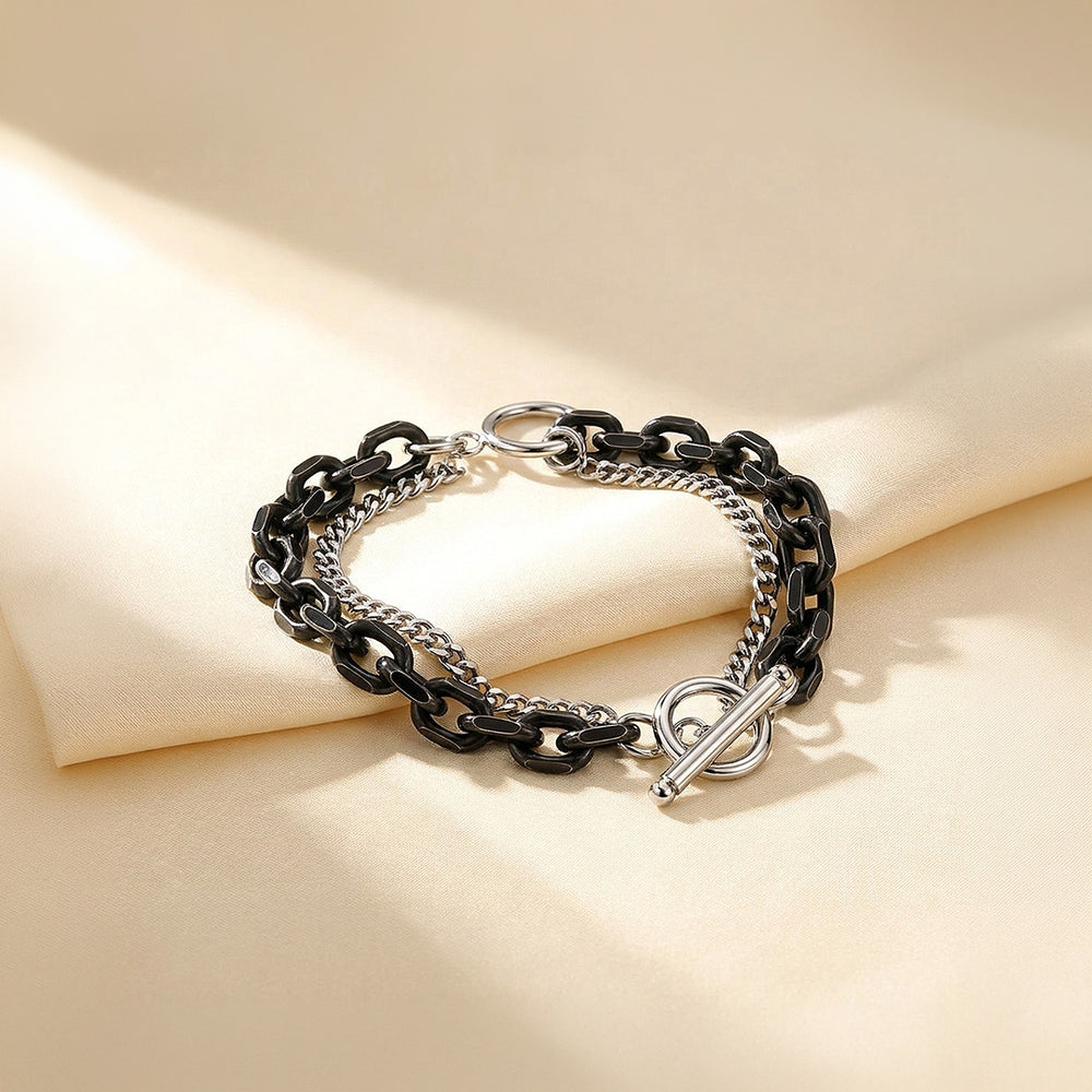 Black Ice Link | Men's Stainless Steel Bracelet
