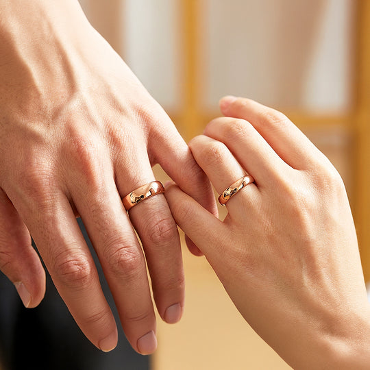 Blush | Tungsten Couple Rings | Rose Gold Wedding Bands - Ring | Singapore Jewellery, Wedding Rings &amp; Gifts | Same Day Delivery | Tiara.com.sg