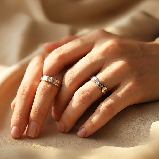 Butterscotch | Tungsten Couple Rings | Rose Gold Wedding Bands - Ring | Singapore Jewellery, Wedding Rings &amp; Gifts | Same Day Delivery | Tiara.com.sg