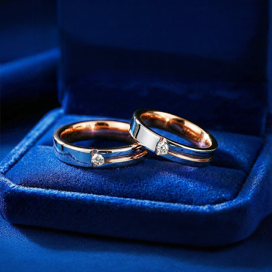 Butterscotch | Tungsten Couple Rings | Rose Gold Wedding Bands - Ring | Singapore Jewellery, Wedding Rings &amp; Gifts | Same Day Delivery | Tiara.com.sg
