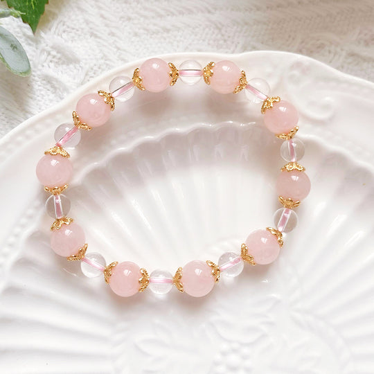 C140 - Rose Quartz with White Crystal
