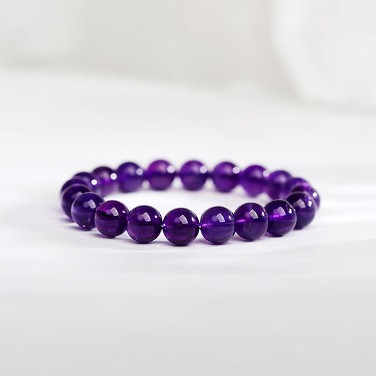 Amethyst Spiritual Awareness &amp; Calm Natural Crystal Bracelet | C148