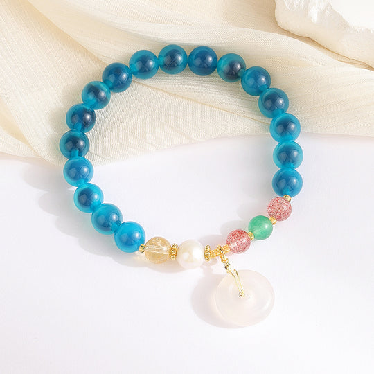 C153 - Blue Sugar Agate with White Jade