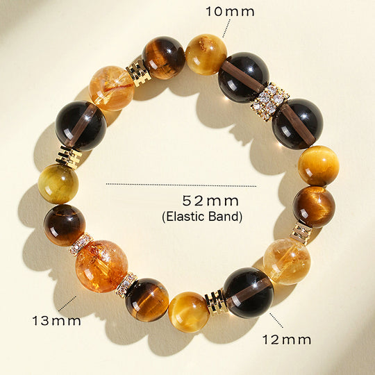 C158 Yellow Tiger Eye Crystal Bracelet