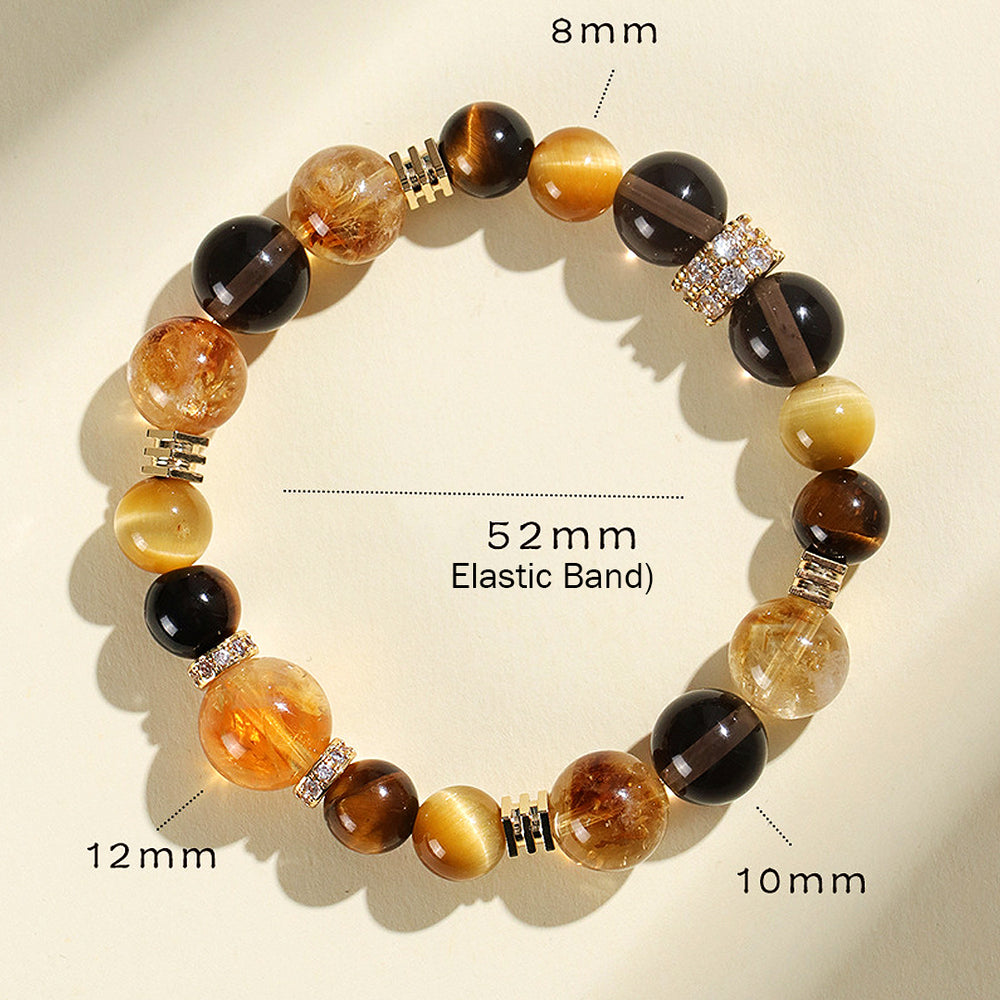 C158 Yellow Tiger Eye Crystal Bracelet