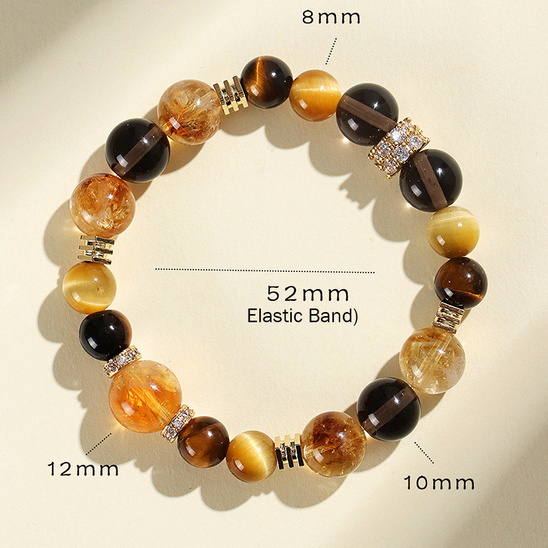 C158 Yellow Tiger Eye Crystal Bracelet