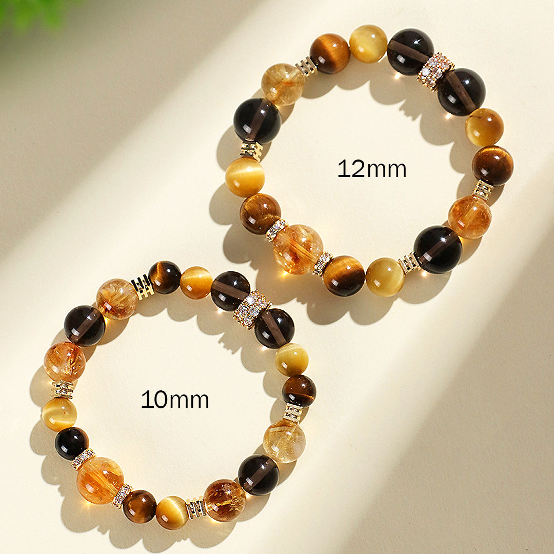C158 Yellow Tiger Eye Crystal Bracelet