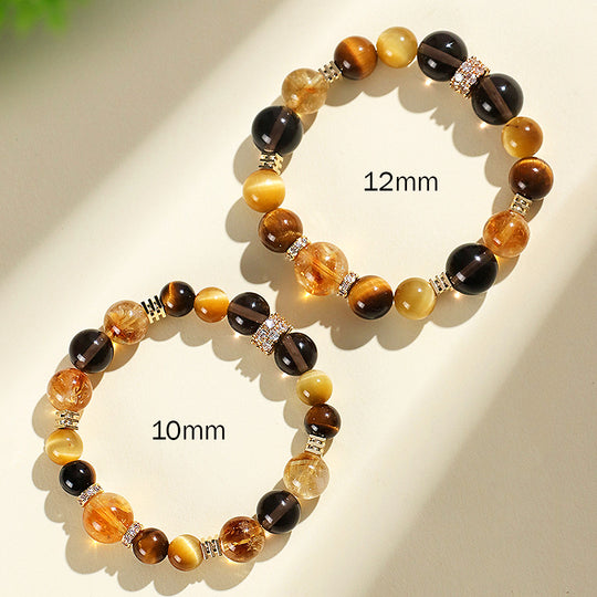 C158 Yellow Tiger Eye Crystal Bracelet