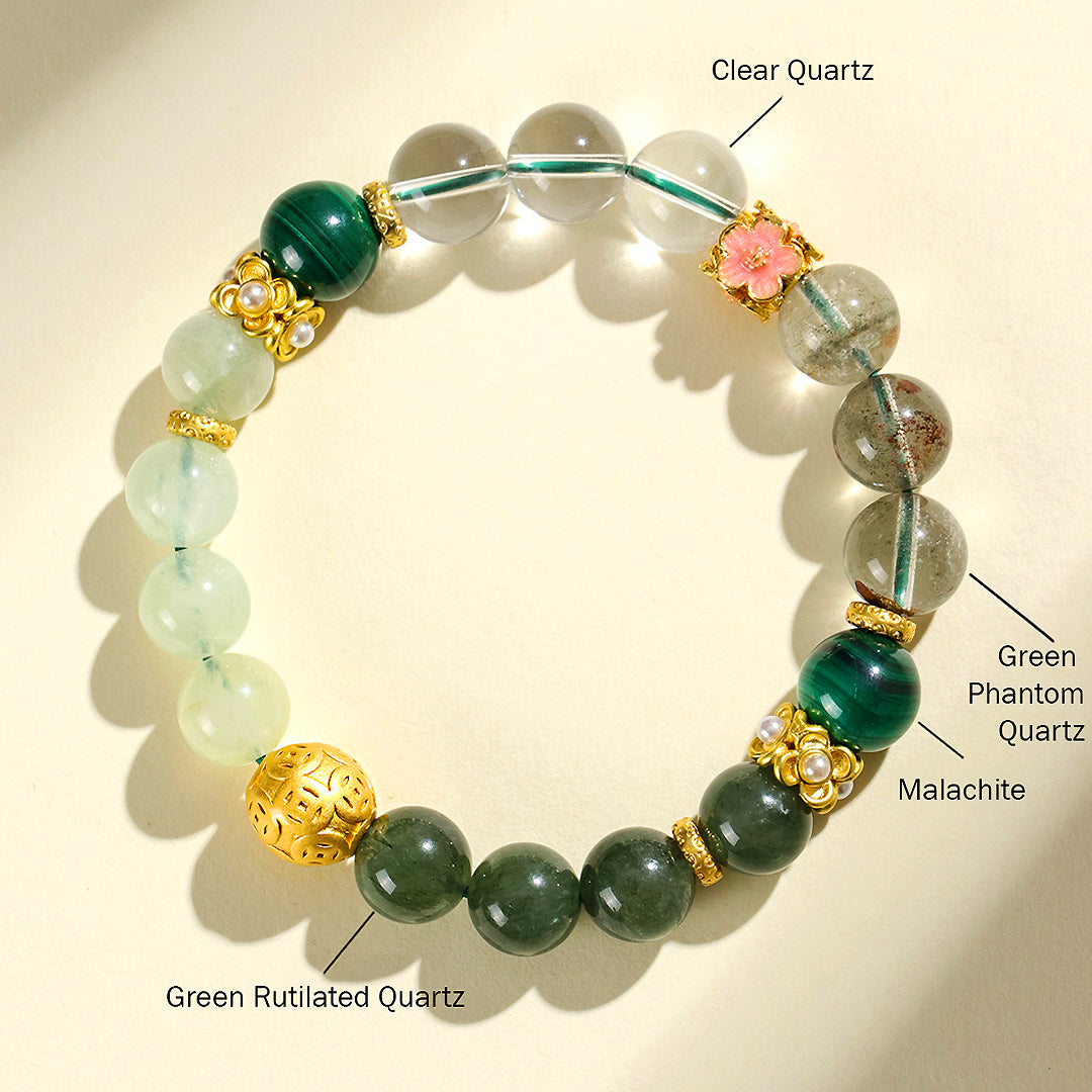 C159 Golden Rutilated Quartz Bracelet