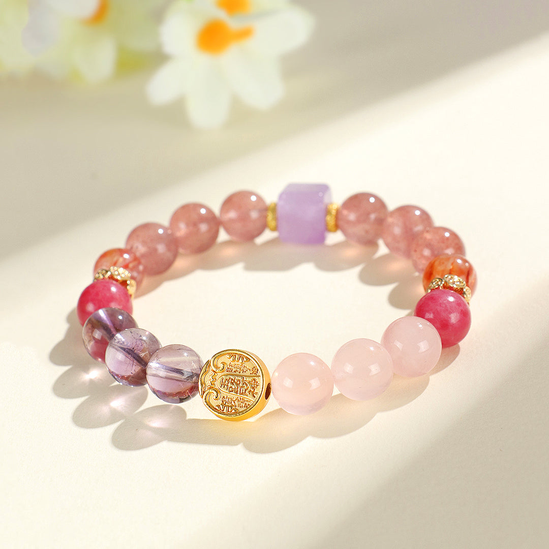 C159 Golden Rutilated Quartz Bracelet