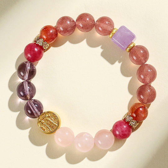 C159 Golden Rutilated Quartz Bracelet