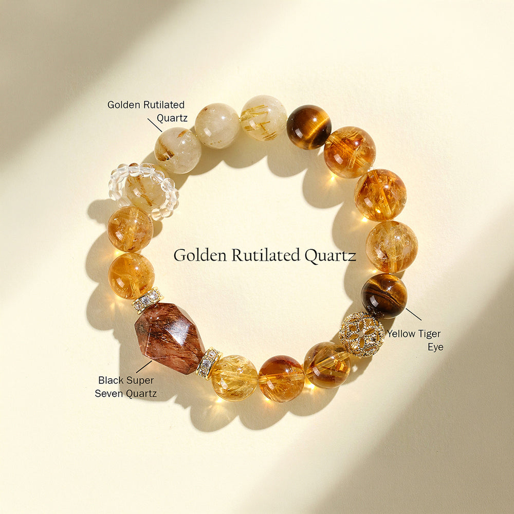 Rose Quartz & Strawberry Quartz Love Natural Crystal Bracelet | C159