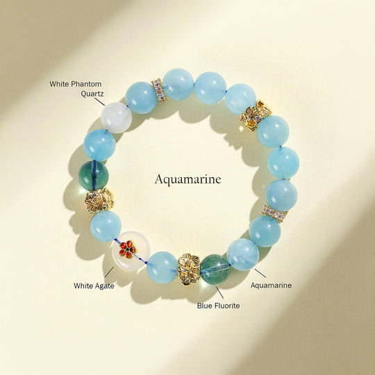 Rose Quartz &amp; Strawberry Quartz Love Natural Crystal Bracelet | C159