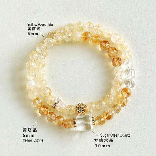 C177 - Citrine Double Bracelet