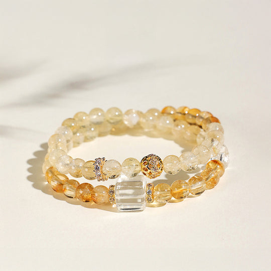 C177 - Citrine Double Bracelet