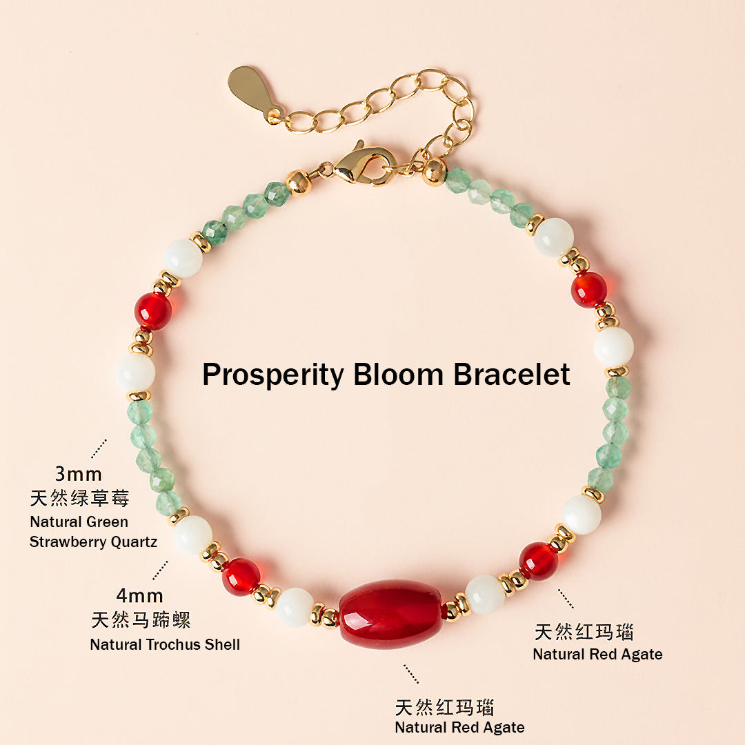 Green Strawberry Quartz &amp; Red Agate Natural Crystal Bracelet | C230 - Crystal Bracelet | Singapore Jewellery, Wedding Rings &amp; Gifts | Same Day Delivery | Tiara.com.sg