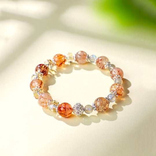 Aquamarine, Black Golden Super Seven &amp; Gray Moonstone Natural Crystal Bracelet | C232 - Crystal Bracelet | Singapore Jewellery, Wedding Rings &amp; Gifts | Same Day Delivery | Tiara.com.sg