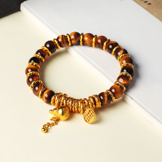 Golden Topaz, Tiger Eye &amp; Rose Quartz Prosperity Natural Crystal Bracelet | C236 - Crystal Bracelet | Singapore Jewellery, Wedding Rings &amp; Gifts | Same Day Delivery | Tiara.com.sg