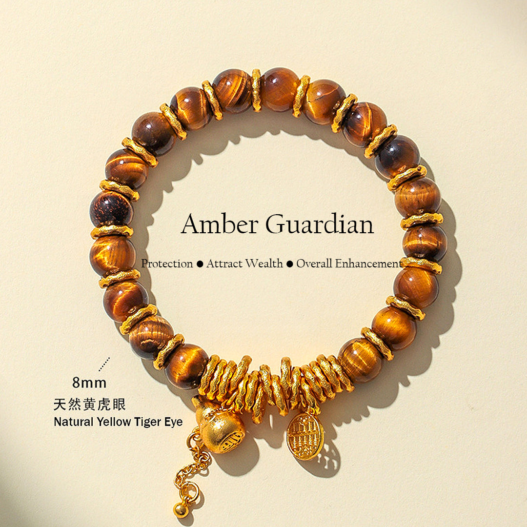 Golden Topaz, Tiger Eye &amp; Rose Quartz Prosperity Natural Crystal Bracelet | C236 - Crystal Bracelet | Singapore Jewellery, Wedding Rings &amp; Gifts | Same Day Delivery | Tiara.com.sg