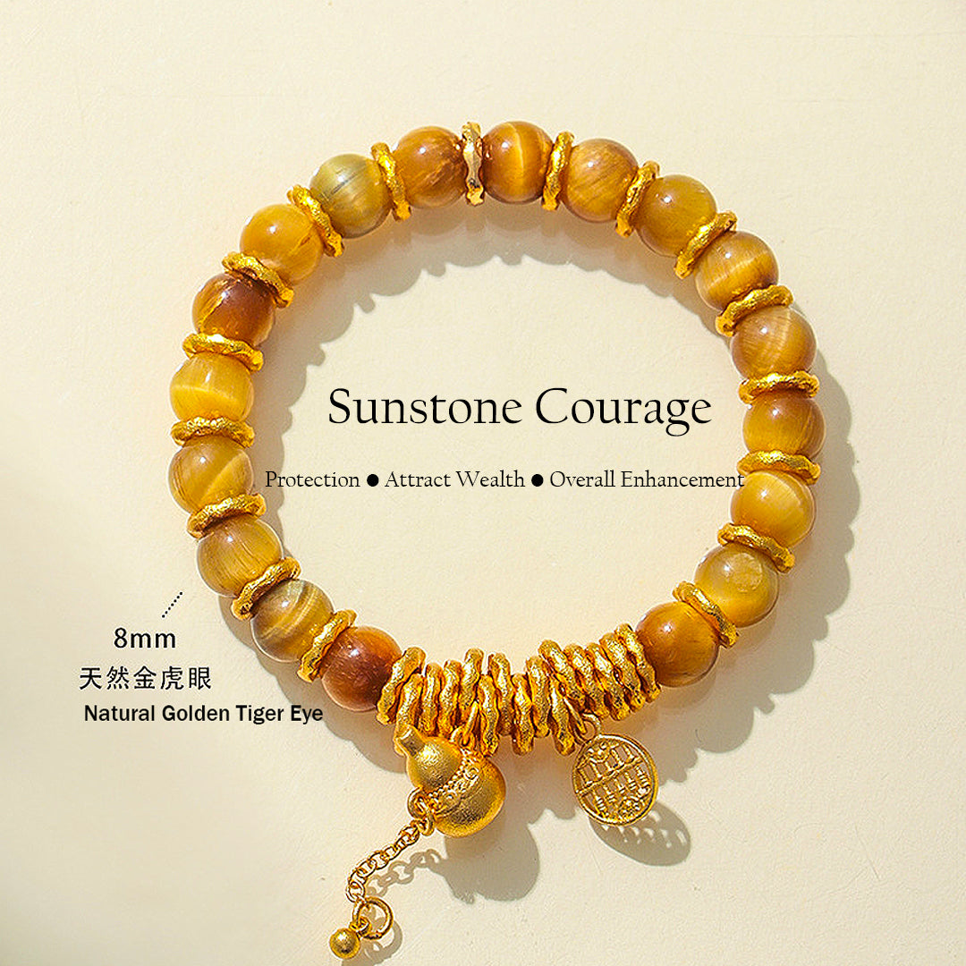 Golden Topaz, Tiger Eye & Rose Quartz Prosperity Natural Crystal Bracelet | C236 - Crystal Bracelet | Singapore Jewellery, Wedding Rings & Gifts | Same Day Delivery | Tiara.com.sg