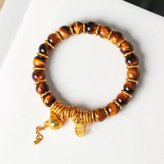 Golden Topaz, Tiger Eye &amp; Rose Quartz Prosperity Natural Crystal Bracelet | C236 - Crystal Bracelet | Singapore Jewellery, Wedding Rings &amp; Gifts | Same Day Delivery | Tiara.com.sg