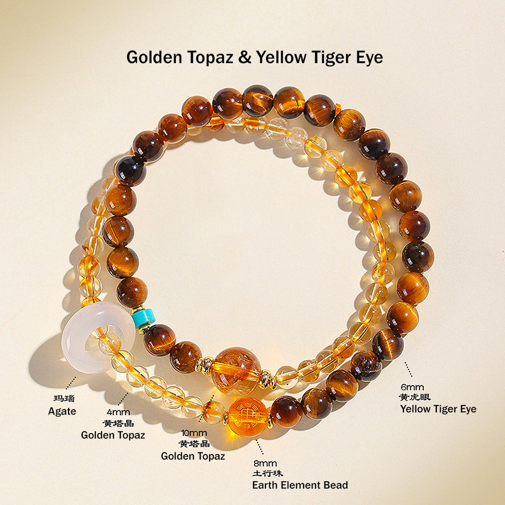 Five Elements Double-Layer Natural Crystal Bracelet | C239 - Crystal Bracelet | Singapore Jewellery, Wedding Rings & Gifts | Same Day Delivery | Tiara.com.sg