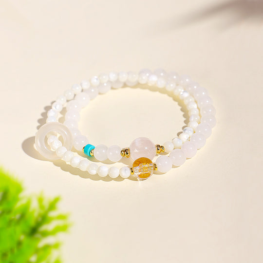 Five Elements Double-Layer Natural Crystal Bracelet | C239 - Crystal Bracelet | Singapore Jewellery, Wedding Rings &amp; Gifts | Same Day Delivery | Tiara.com.sg