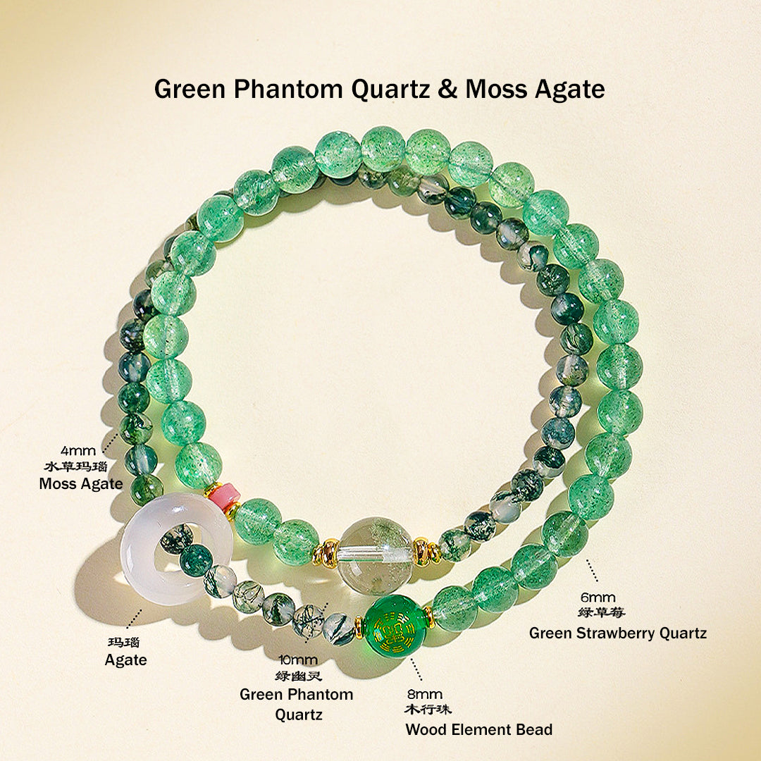 Five Elements Double-Layer Natural Crystal Bracelet | C239 - Crystal Bracelet | Singapore Jewellery, Wedding Rings & Gifts | Same Day Delivery | Tiara.com.sg