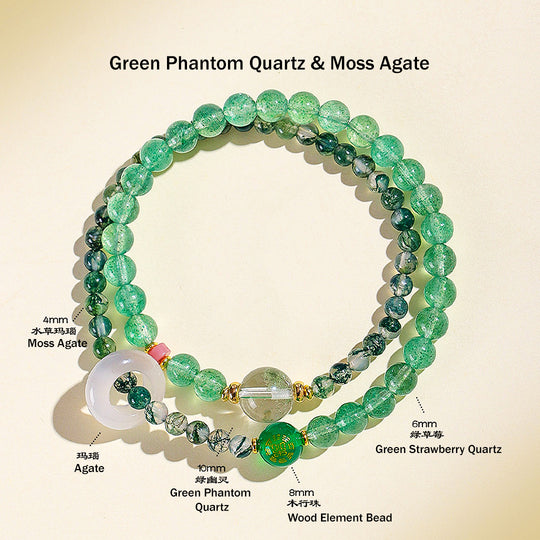 Five Elements Double-Layer Natural Crystal Bracelet | C239 - Crystal Bracelet | Singapore Jewellery, Wedding Rings &amp; Gifts | Same Day Delivery | Tiara.com.sg
