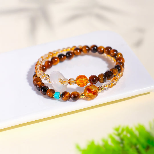 Five Elements Double-Layer Natural Crystal Bracelet | C239 - Crystal Bracelet | Singapore Jewellery, Wedding Rings &amp; Gifts | Same Day Delivery | Tiara.com.sg
