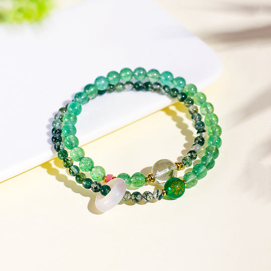 Five Elements Double-Layer Natural Crystal Bracelet | C239 - Crystal Bracelet | Singapore Jewellery, Wedding Rings &amp; Gifts | Same Day Delivery | Tiara.com.sg