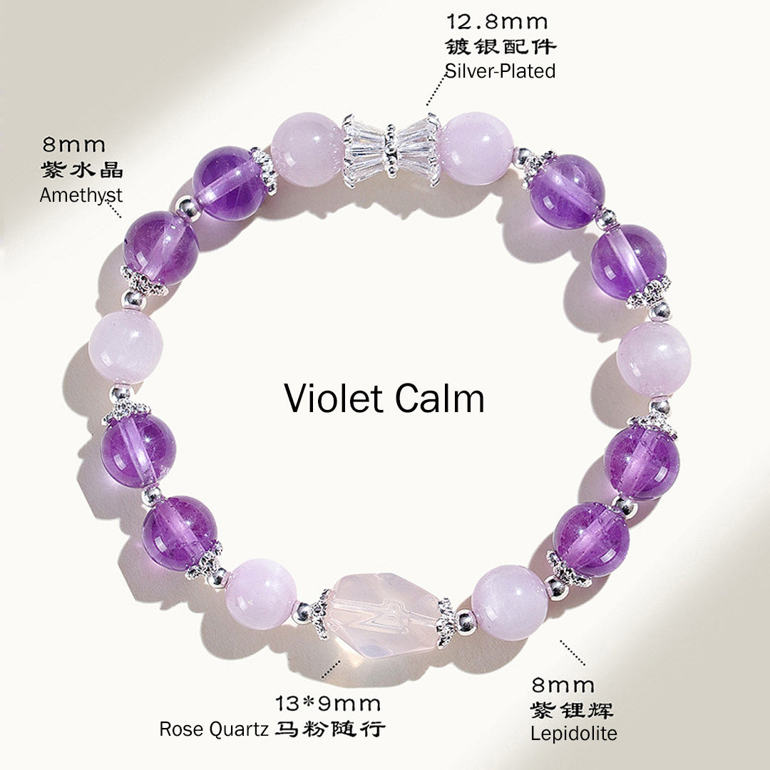 Rose Quartz &amp; Aquamarine Natural Crystal Bracelet | C247 - Crystal Bracelet | Singapore Jewellery, Wedding Rings &amp; Gifts | Same Day Delivery | Tiara.com.sg
