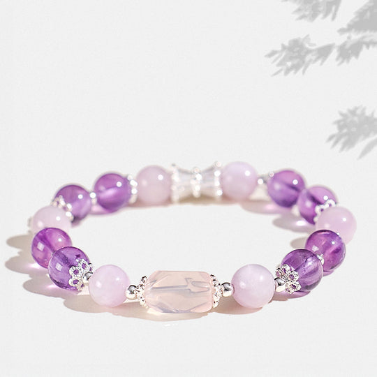 Rose Quartz &amp; Aquamarine Natural Crystal Bracelet | C247 - Crystal Bracelet | Singapore Jewellery, Wedding Rings &amp; Gifts | Same Day Delivery | Tiara.com.sg