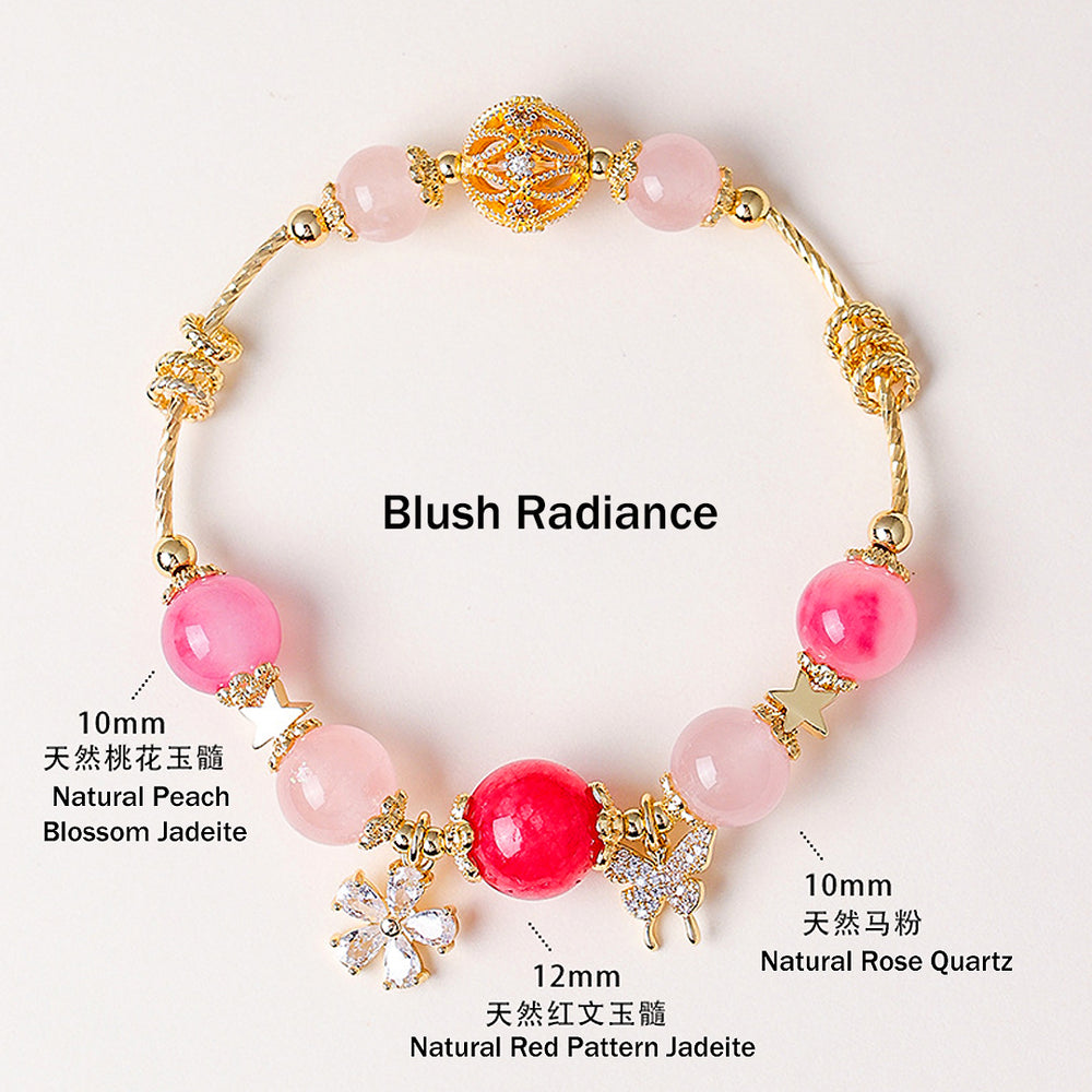 Uruguay Amethyst & Rose Quartz Celestial Bloom Natural Crystal Bracelet | C248 - Crystal Bracelet | Singapore Jewellery, Wedding Rings & Gifts | Same Day Delivery | Tiara.com.sg