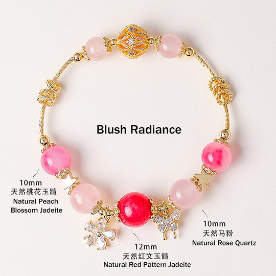 Uruguay Amethyst &amp; Rose Quartz Celestial Bloom Natural Crystal Bracelet | C248 - Crystal Bracelet | Singapore Jewellery, Wedding Rings &amp; Gifts | Same Day Delivery | Tiara.com.sg