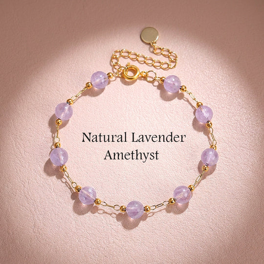 Lavender Amethyst Bead Bracelet | C263