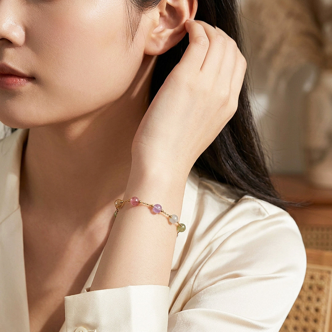 Multi-Crystal Bead Bracelet | C264