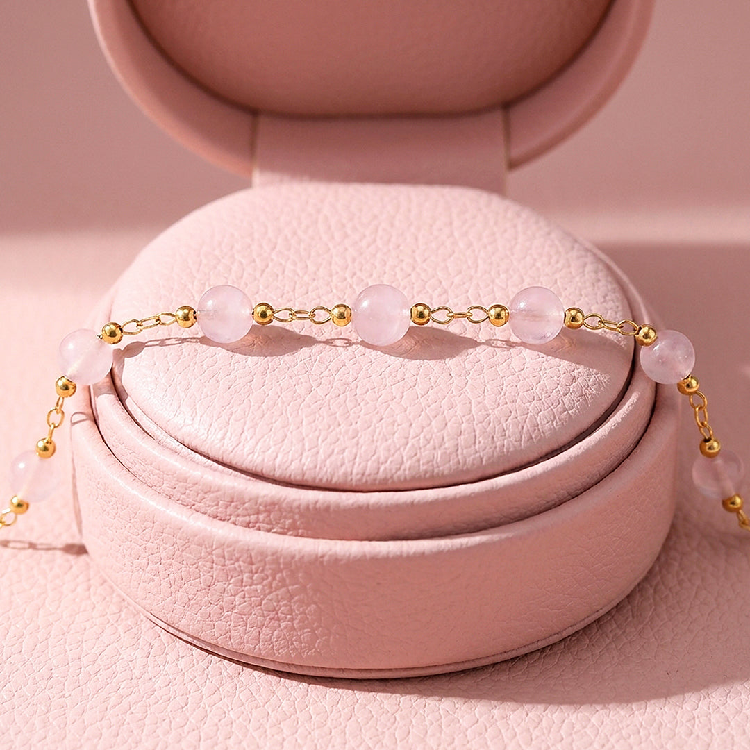 Rose Quartz Bead Bracelet | C265