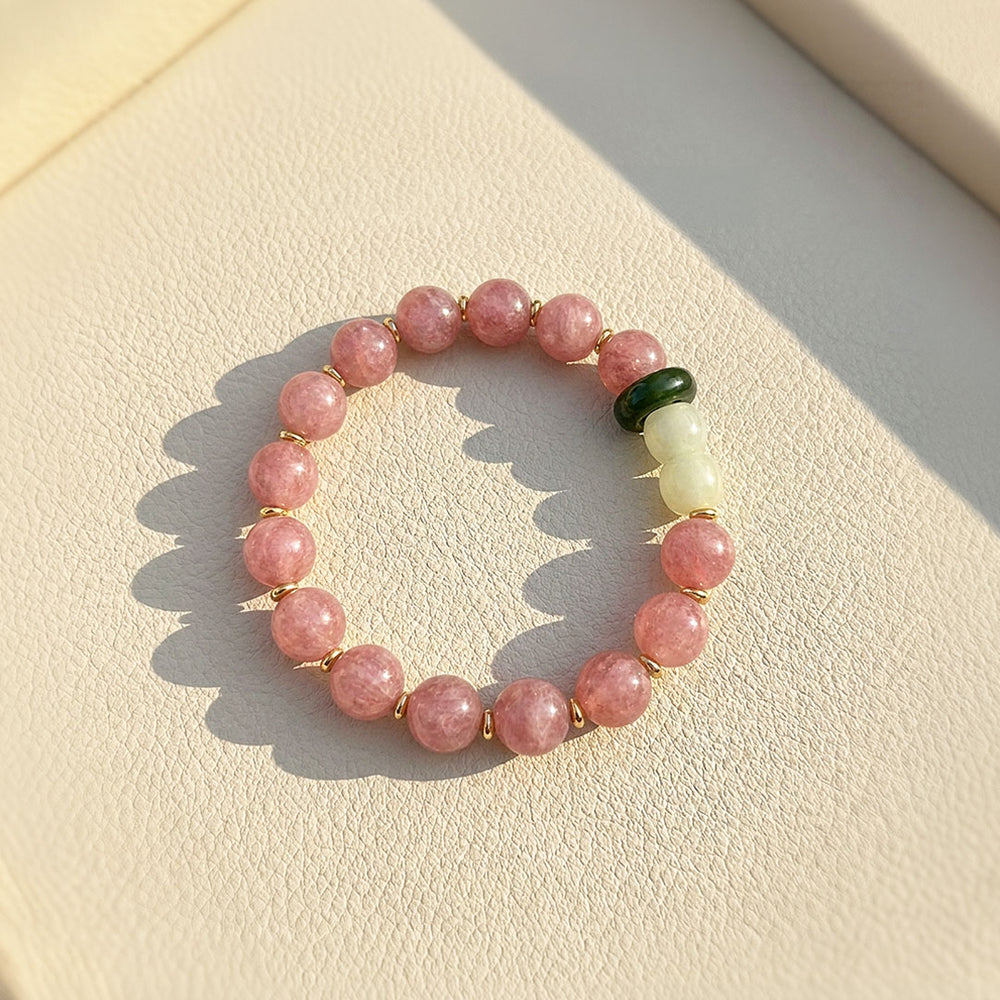 Purple Mica Rose Quartz, Hetian Jade & Agate | SKU: C276