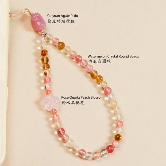 CD103 - Rose Quartz Blossom - Crystal Dangles | Singapore Jewellery, Wedding Rings &amp; Gifts | Same Day Delivery | Tiara.com.sg