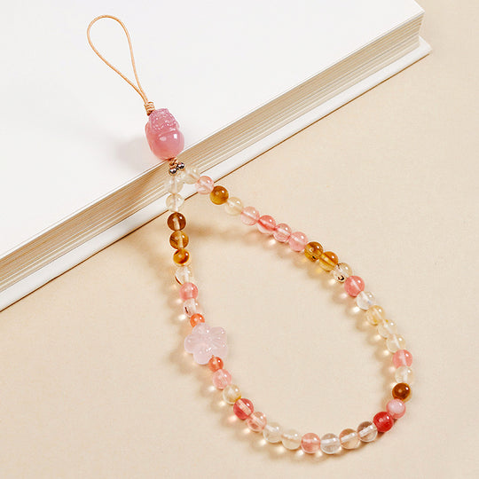 CD103 - Rose Quartz Blossom - Crystal Dangles | Singapore Jewellery, Wedding Rings &amp; Gifts | Same Day Delivery | Tiara.com.sg