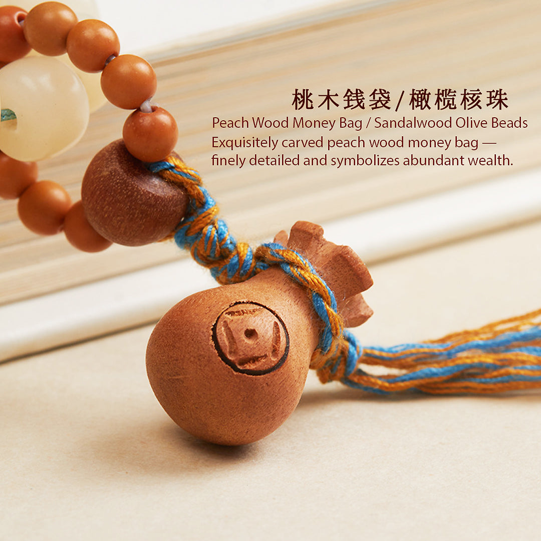 CD111 - White Jade Prosperity - Crystal Dangles | Singapore Jewellery, Wedding Rings &amp; Gifts | Same Day Delivery | Tiara.com.sg