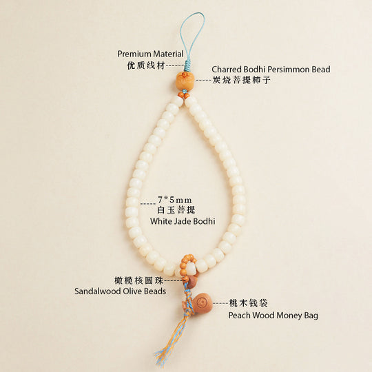 CD111 - White Jade Prosperity - Crystal Dangles | Singapore Jewellery, Wedding Rings &amp; Gifts | Same Day Delivery | Tiara.com.sg