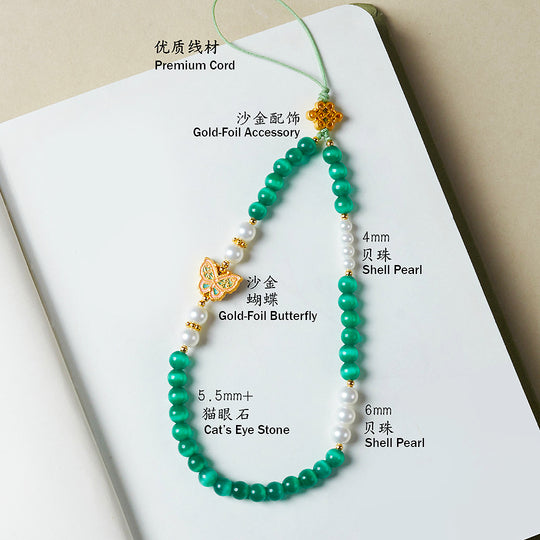 CD120 - Green Cat’s Eye Harmony - Crystal Dangles | Singapore Jewellery, Wedding Rings &amp; Gifts | Same Day Delivery | Tiara.com.sg