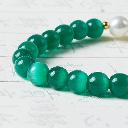 CD120 - Green Cat’s Eye Harmony - Crystal Dangles | Singapore Jewellery, Wedding Rings &amp; Gifts | Same Day Delivery | Tiara.com.sg