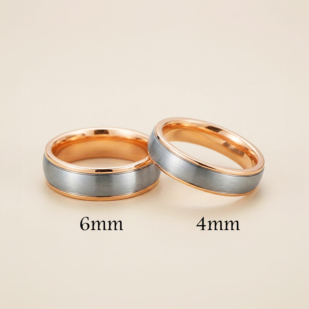 Celest Rose | Tungsten Couple Rings | Silver Wedding Bands - Ring | Singapore Jewellery, Wedding Rings &amp; Gifts | Same Day Delivery | Tiara.com.sg