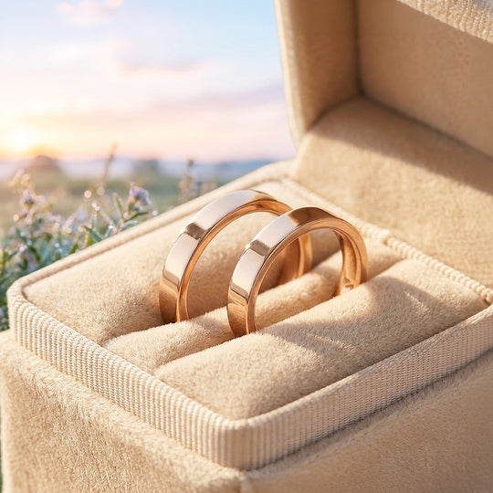 Eternal Link Rose Gold | High-Polished Classic Flat Wedding Band